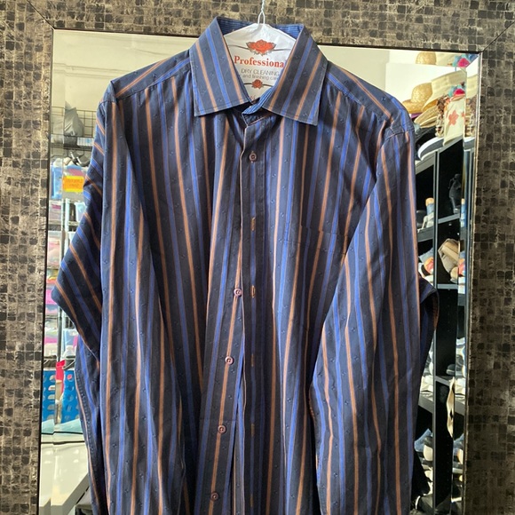 Multicolored Mens long sleeve button up - Picture 2 of 4